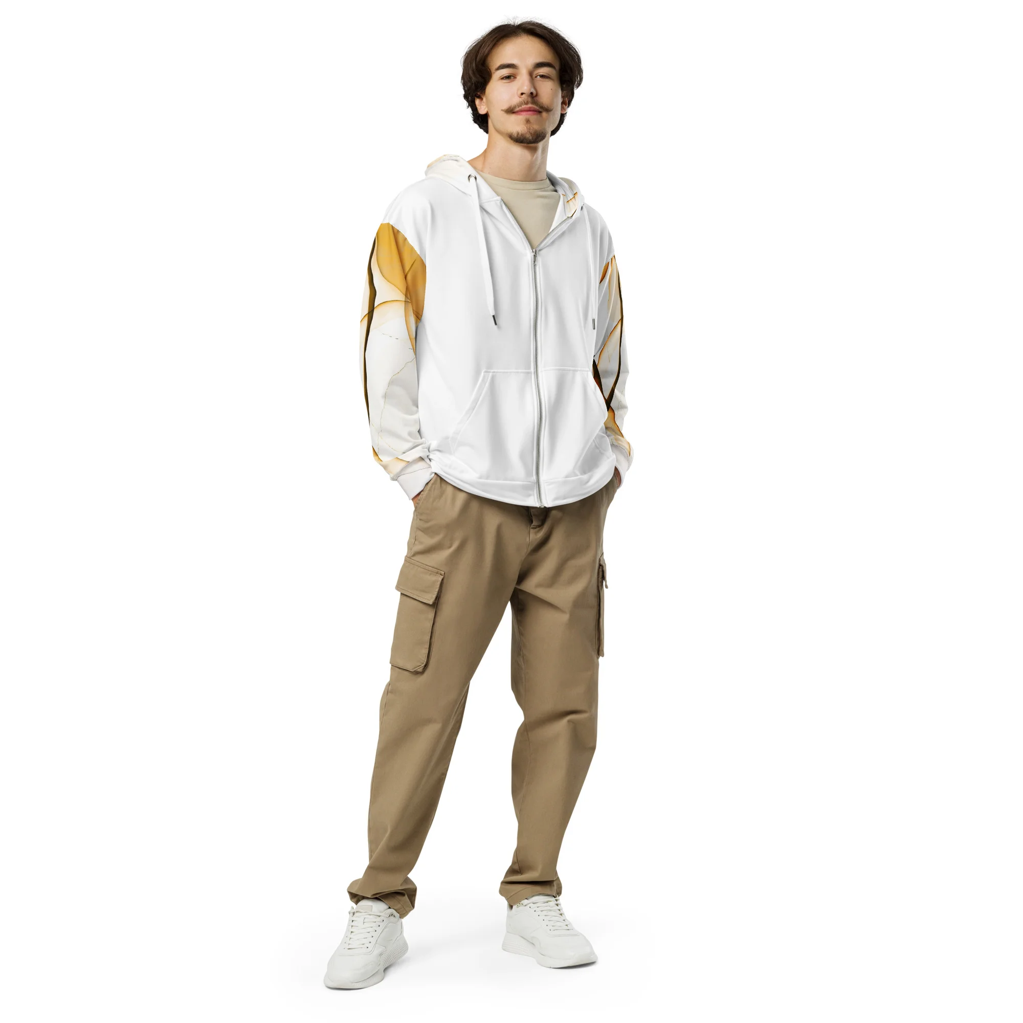 Un sweat en coton biologique unisexe vu de face avec un design épuré élégant pour look à la fois stylé et sportwear